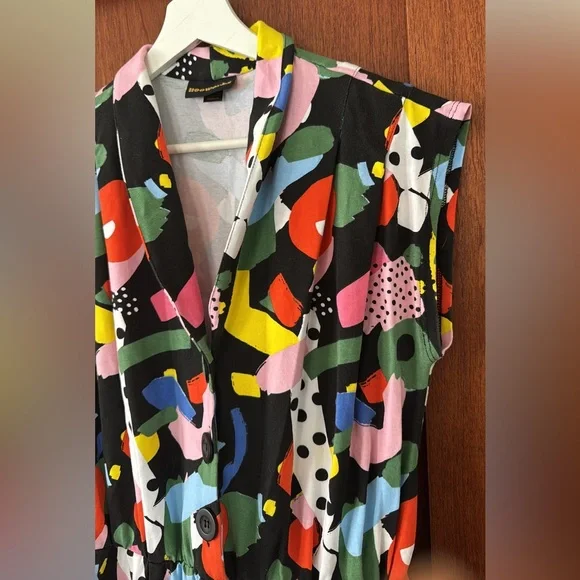 Nooworks Multicolor Abstract Magic Party Jumpsuit. Art by Ashley Mary. Medium. - Picture 14 of 16